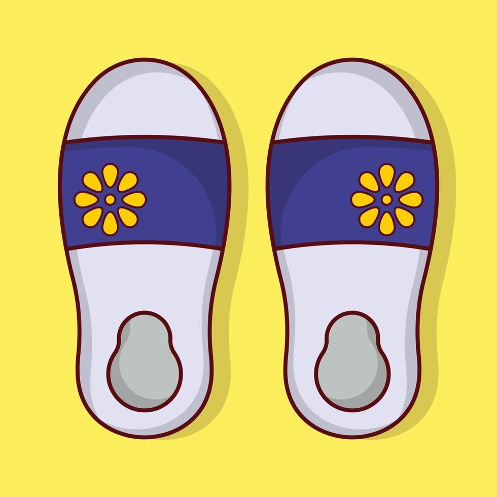 ilustración de vector de zapatilla en un fondo. símbolos de calidad premium. iconos vectoriales para concepto y diseño gráfico.