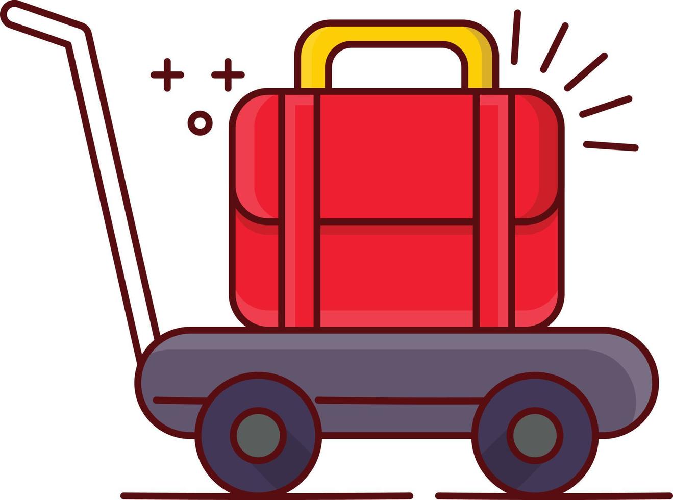 trolley bag vector illustration on a background.Premium quality symbols. vector icons for concept and graphic design.