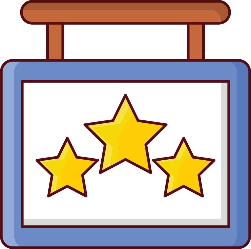 three star board vector illustration on a background.Premium quality symbols. vector icons for concept and graphic design.