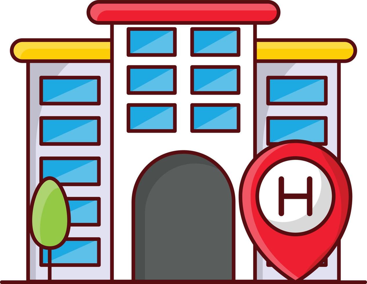 hotel location vector illustration on a background.Premium quality symbols. vector icons for concept and graphic design.