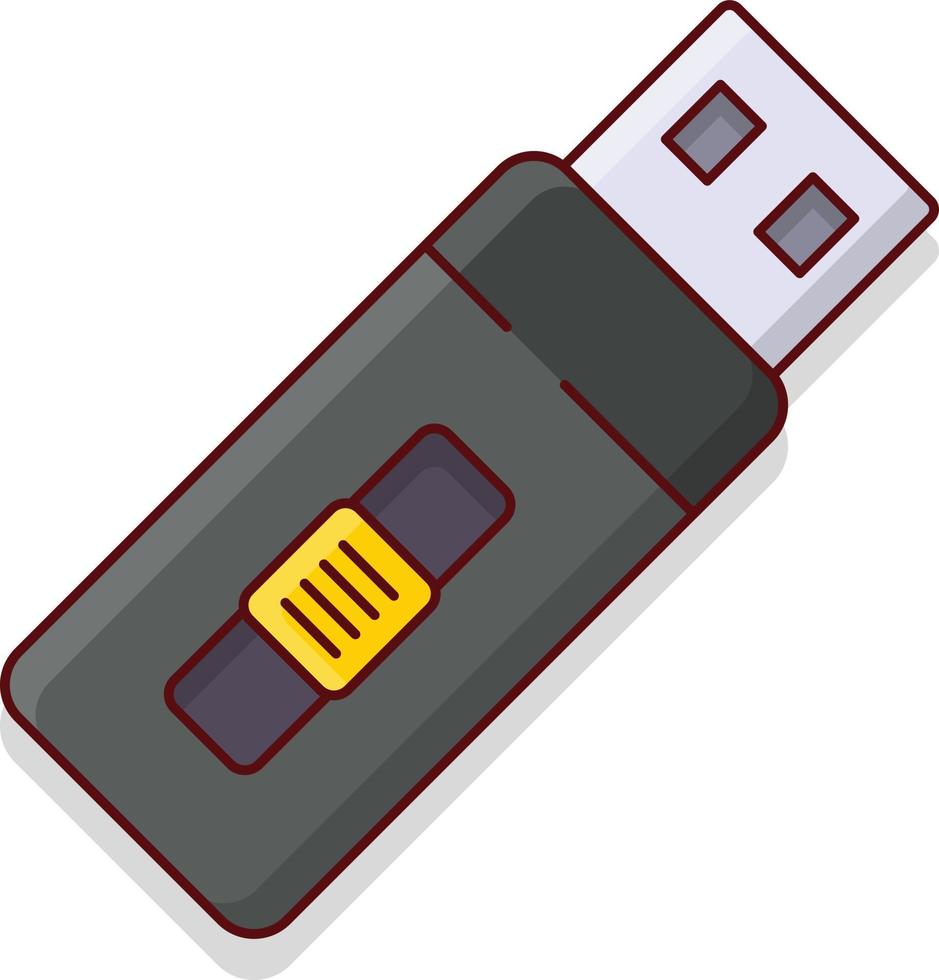 ilustración vectorial usb en un fondo. símbolos de calidad premium. iconos vectoriales para concepto y diseño gráfico. vector