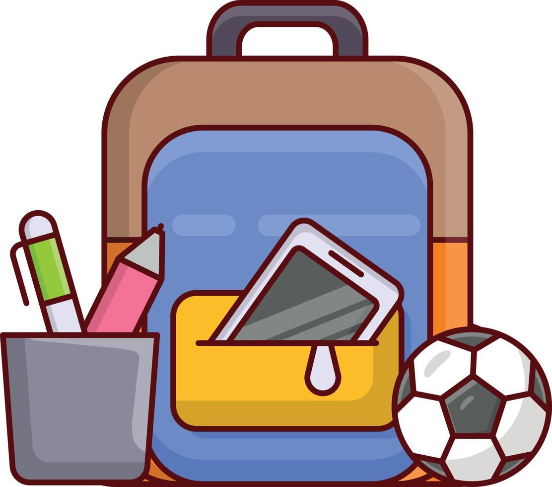 school bag vector illustration on a background.Premium quality symbols. vector icons for concept and graphic design.