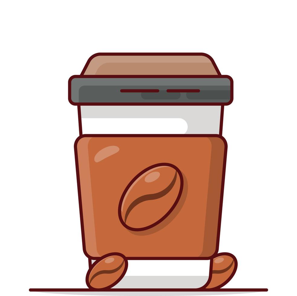ilustración de vector de taza de café en un fondo. símbolos de calidad premium. iconos vectoriales para concepto y diseño gráfico.