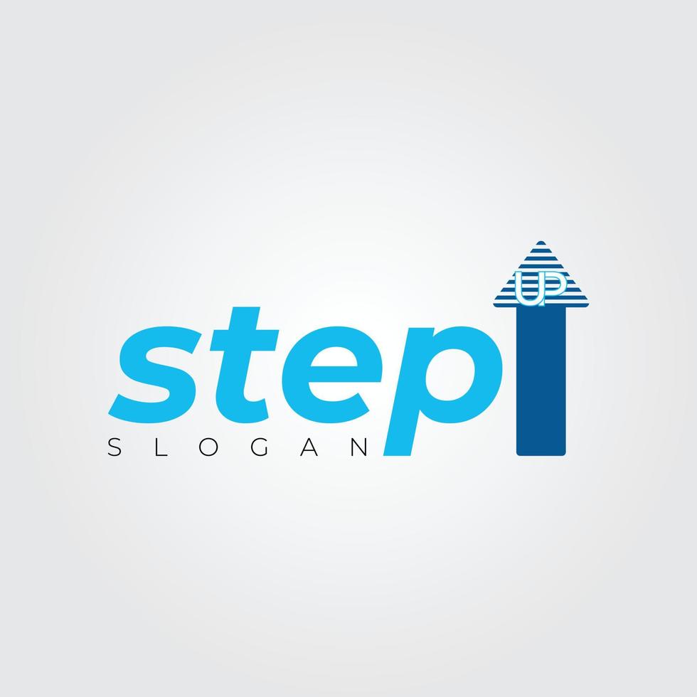 creative business step up logo grow business vector
