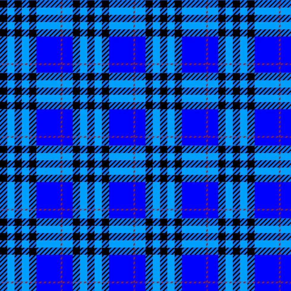 blue checkered pattern design for fabric and background vector