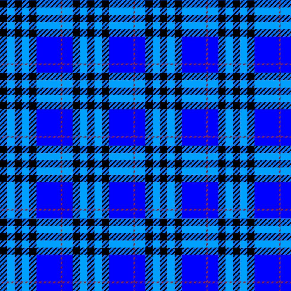 blue checkered pattern design for fabric and background vector