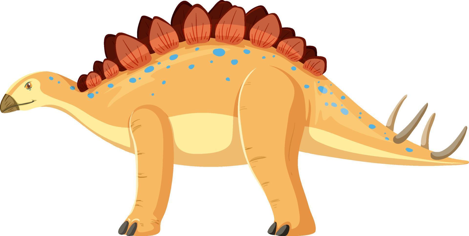 Stegosaurus dinosaur on white background vector