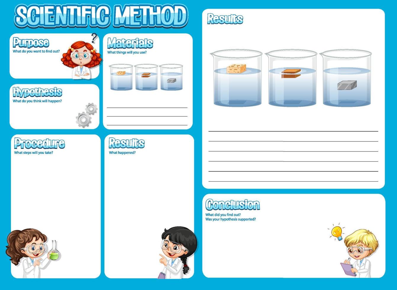 Science Experiment Log Worksheet vector