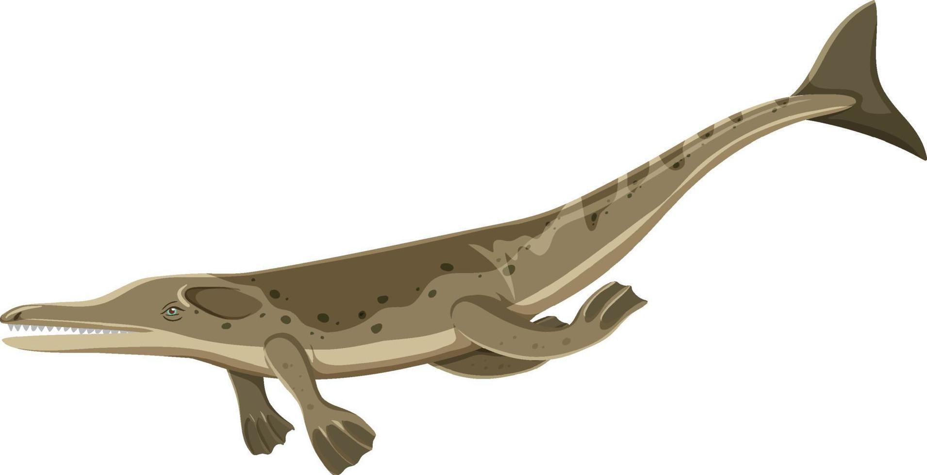 un dinosaurio metriorhynchus sobre fondo blanco vector