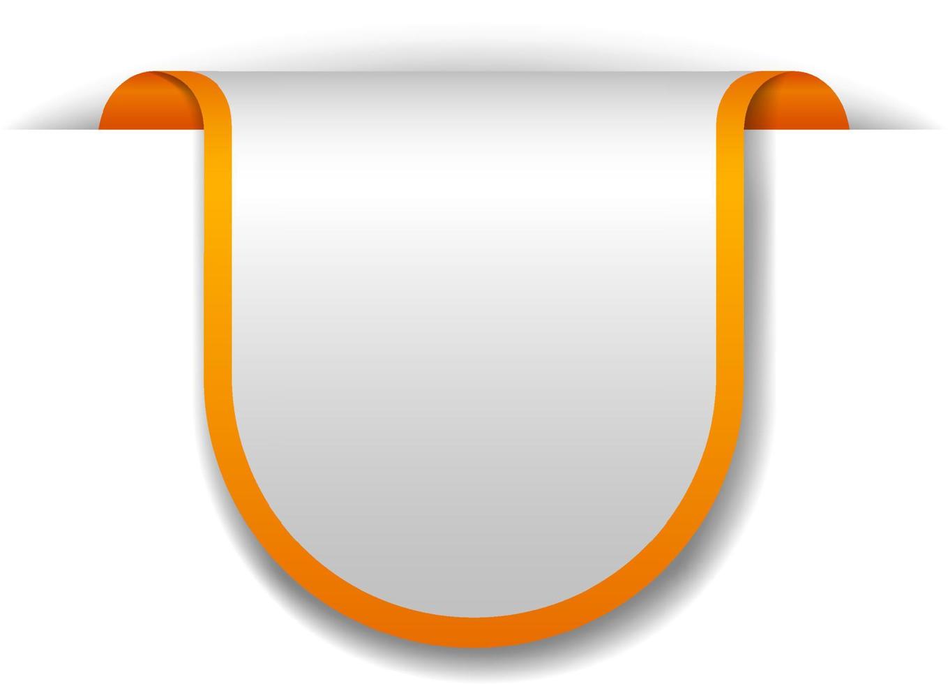 Orange banner design on white background vector