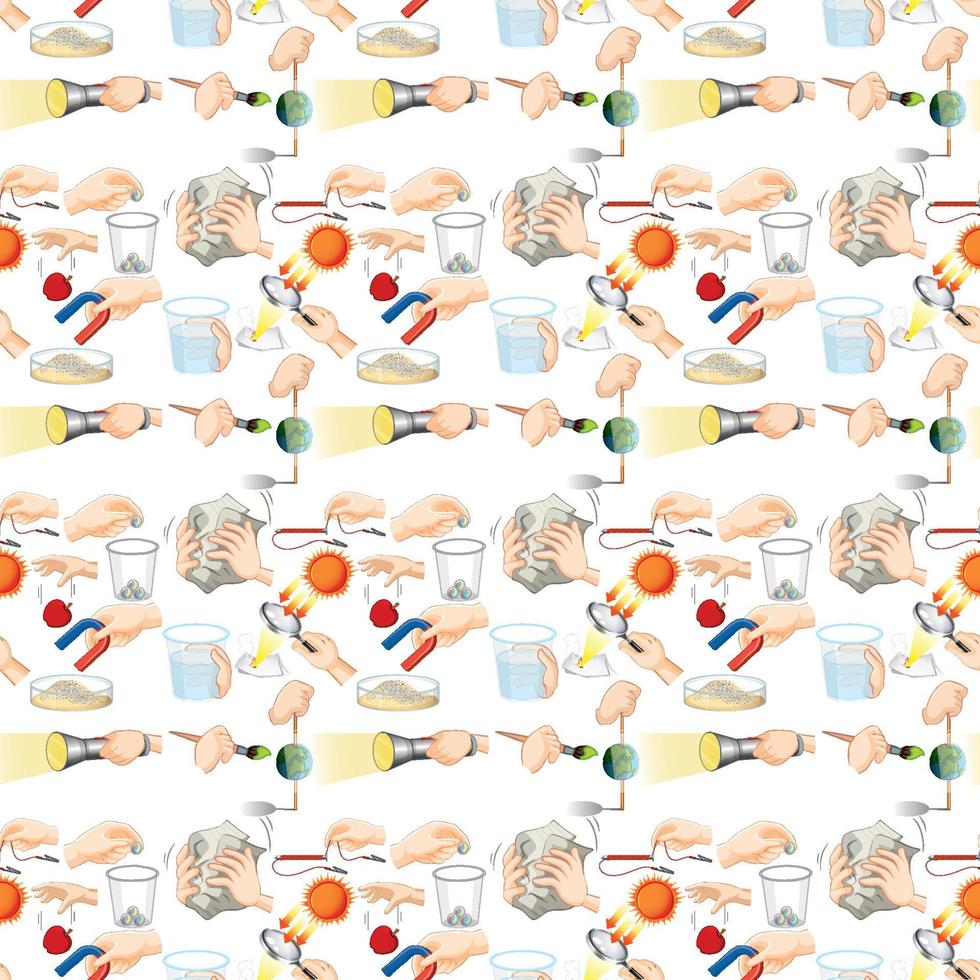 Seamless background science experiments vector