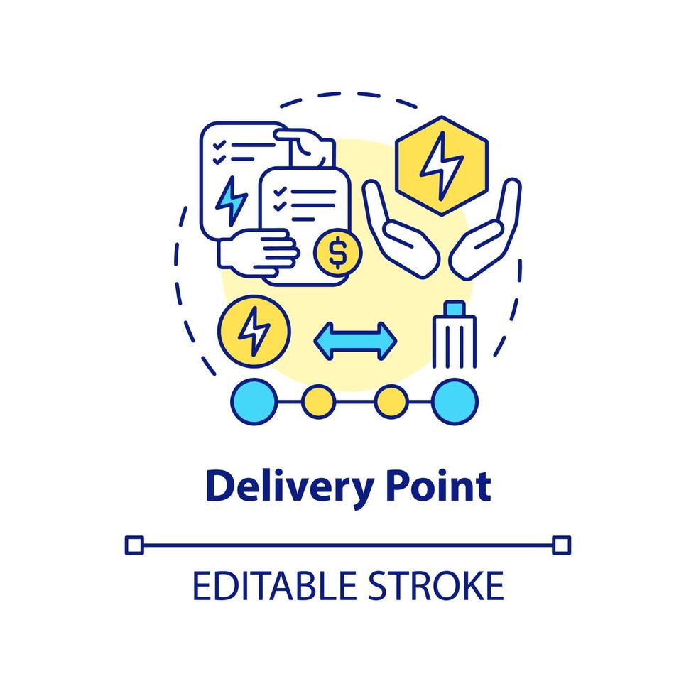 Delivery point concept icon vector