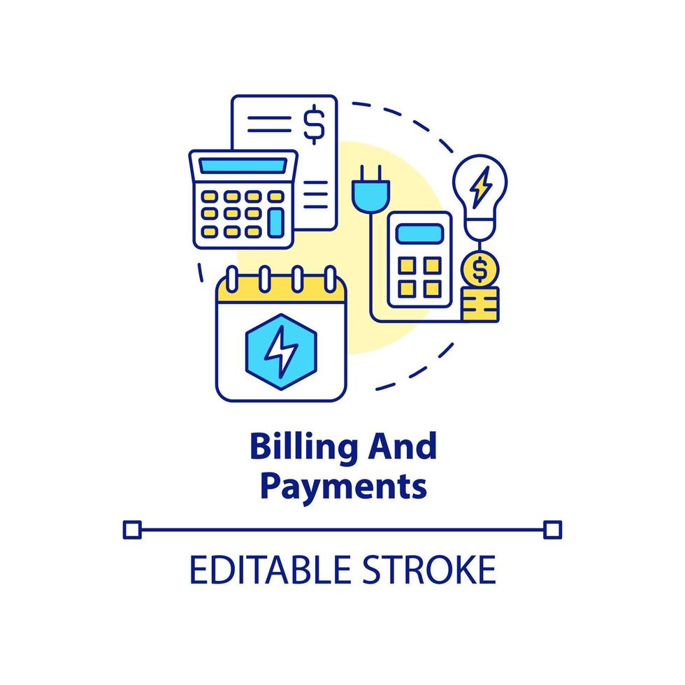 Billing and payments concept icon vector