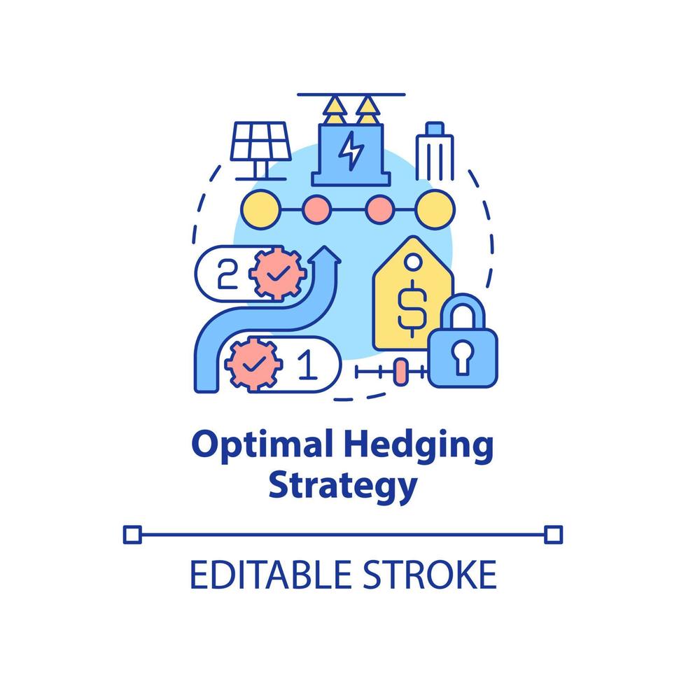 Optimal hedging strategy concept icon vector