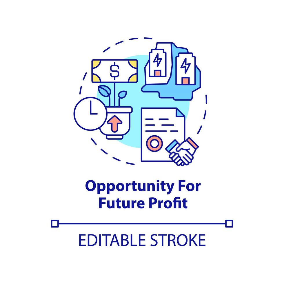 Opportunity for future profit concept icon vector