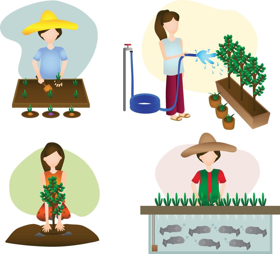 Gardening Activity Pack vector