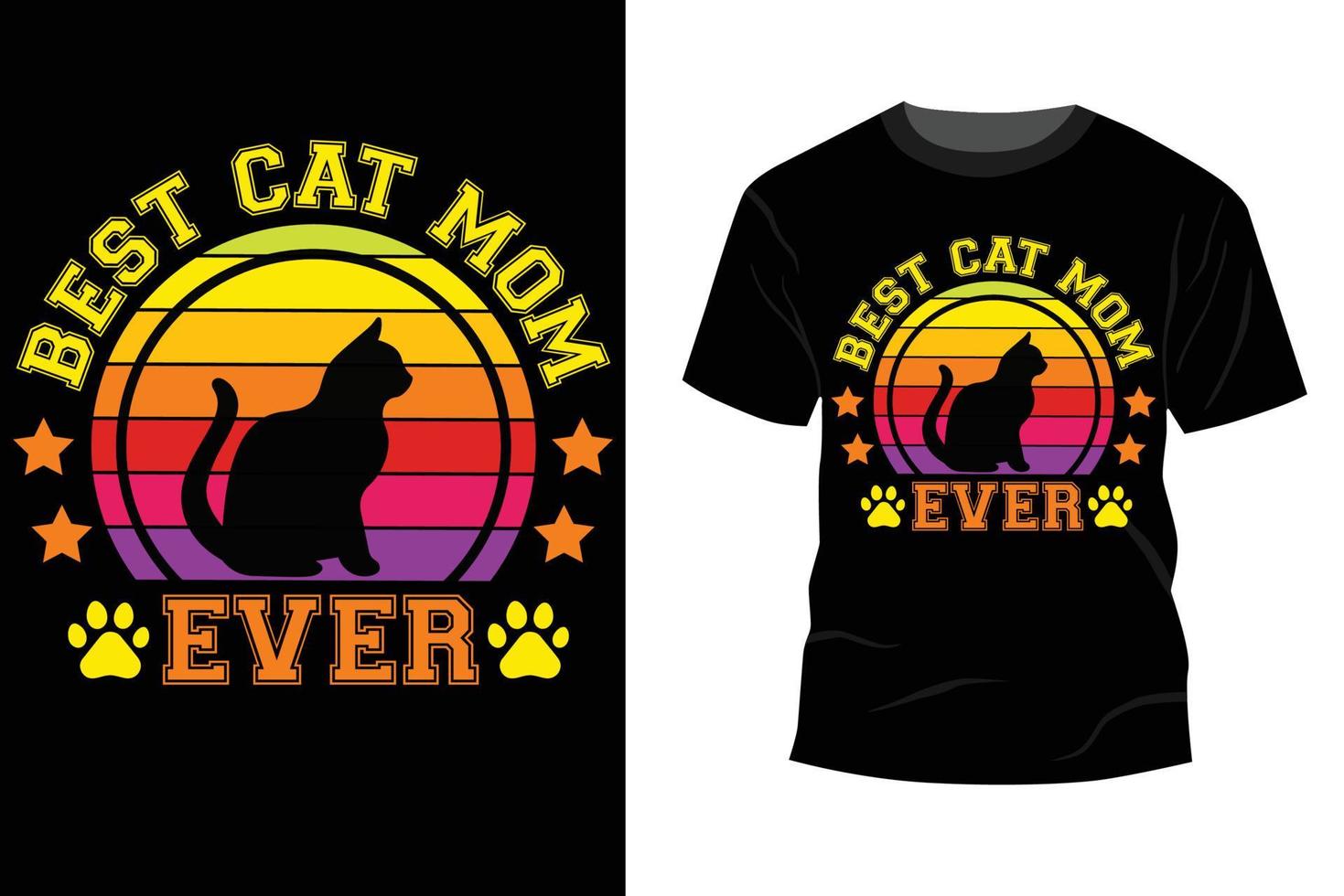 cita de motivación inspiradora con texto mejor gato mamá nunca diseño de camiseta de tipografía vectorial vector