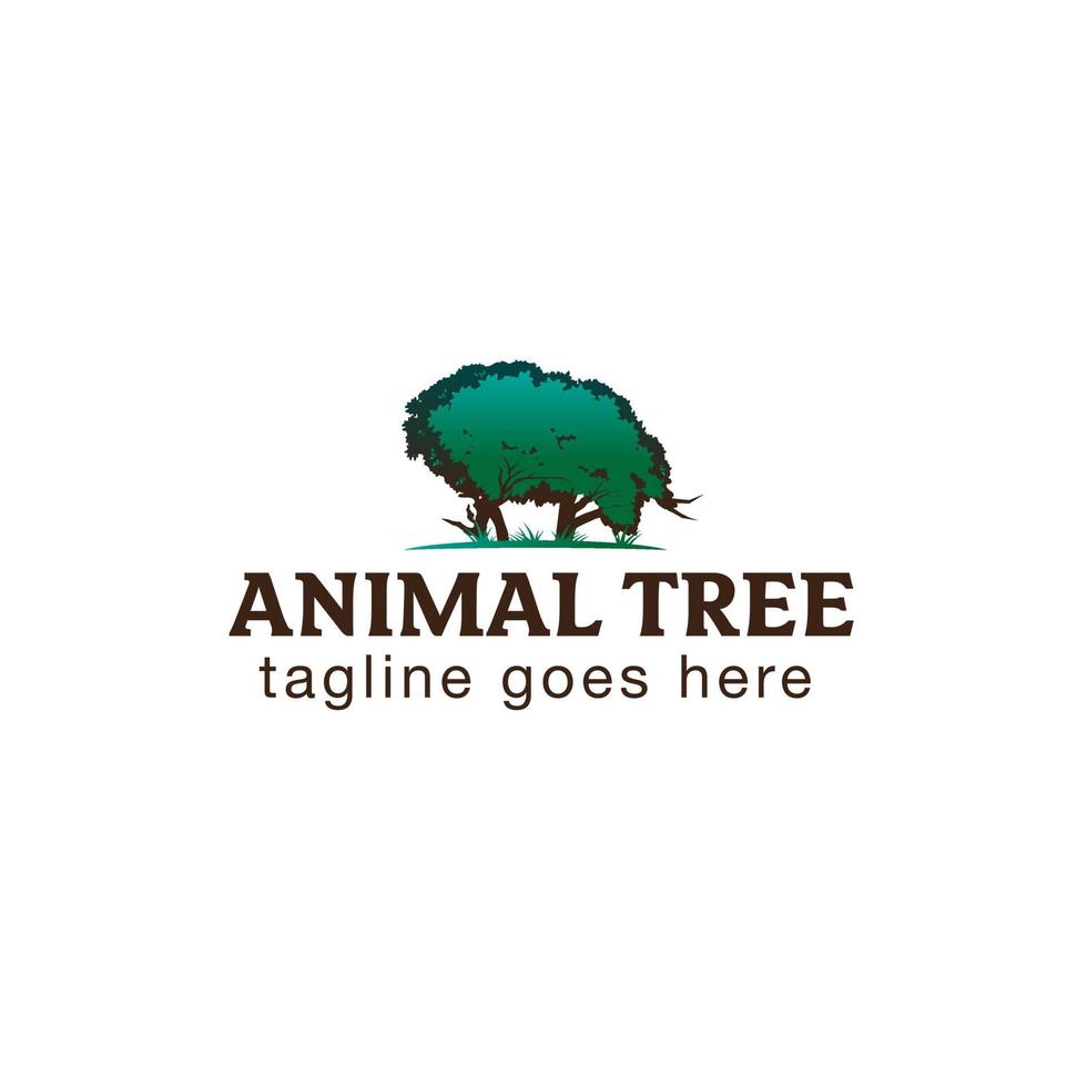 Animal Tree shape vector
