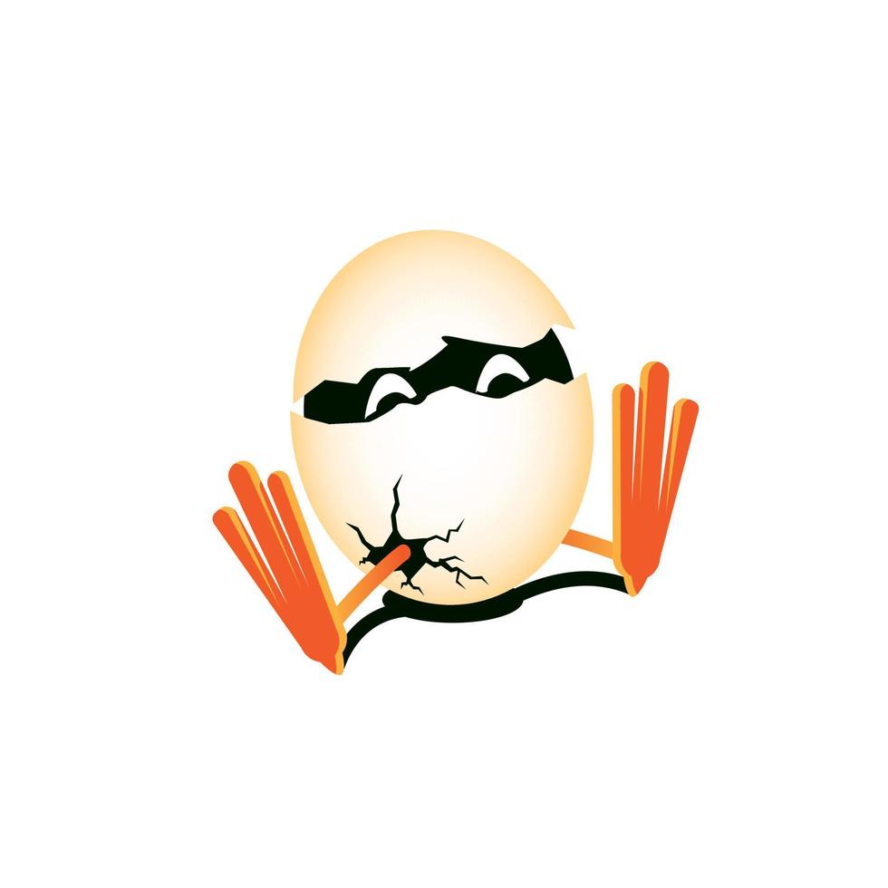 broken egg. chicken egg cartoon vector