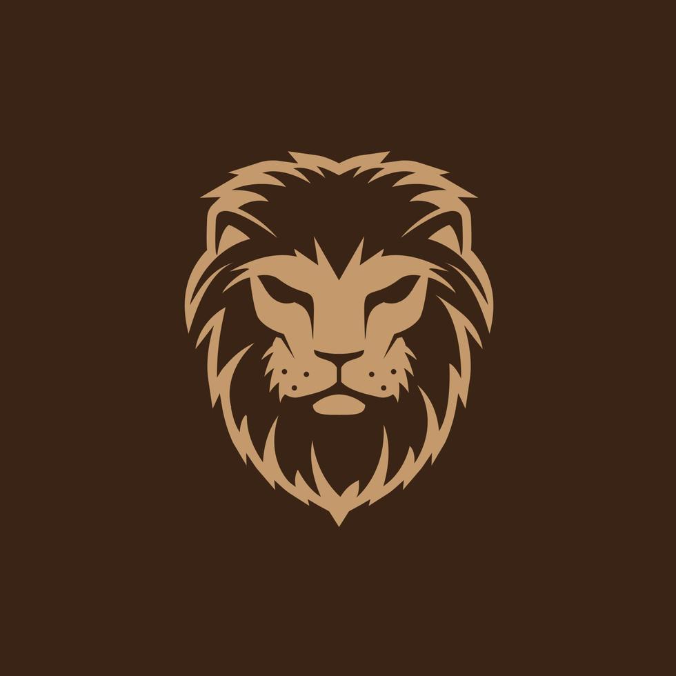 Lion head logo vector illustration