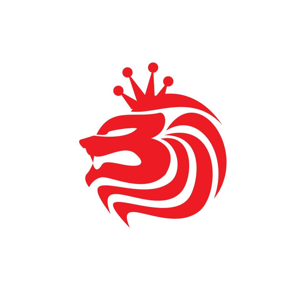 Lion king logo design vector