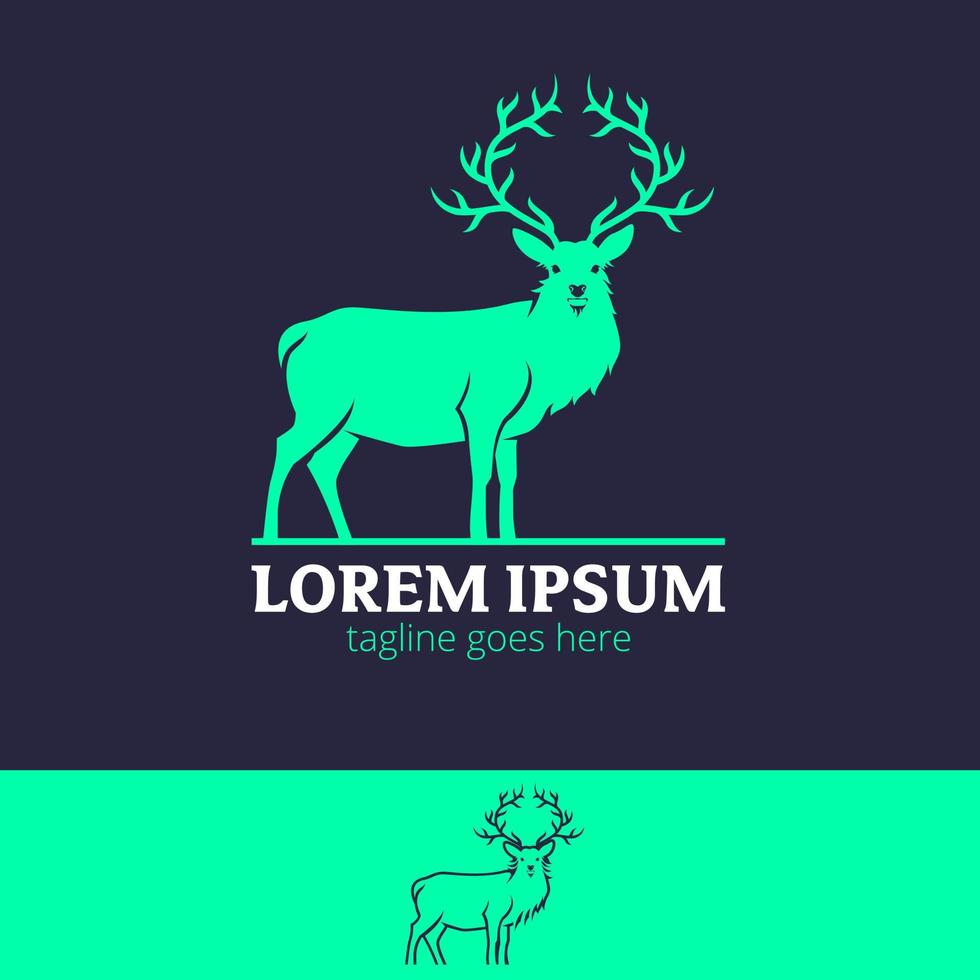 Stag or deer animal symbol vector illustration
