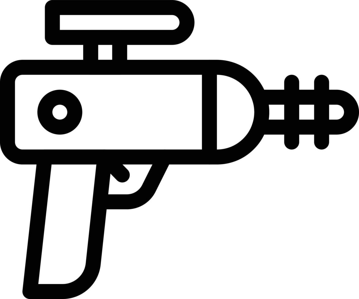 ilustración de vector de pistola espacial en un fondo. símbolos de calidad premium. iconos vectoriales para concepto y diseño gráfico.