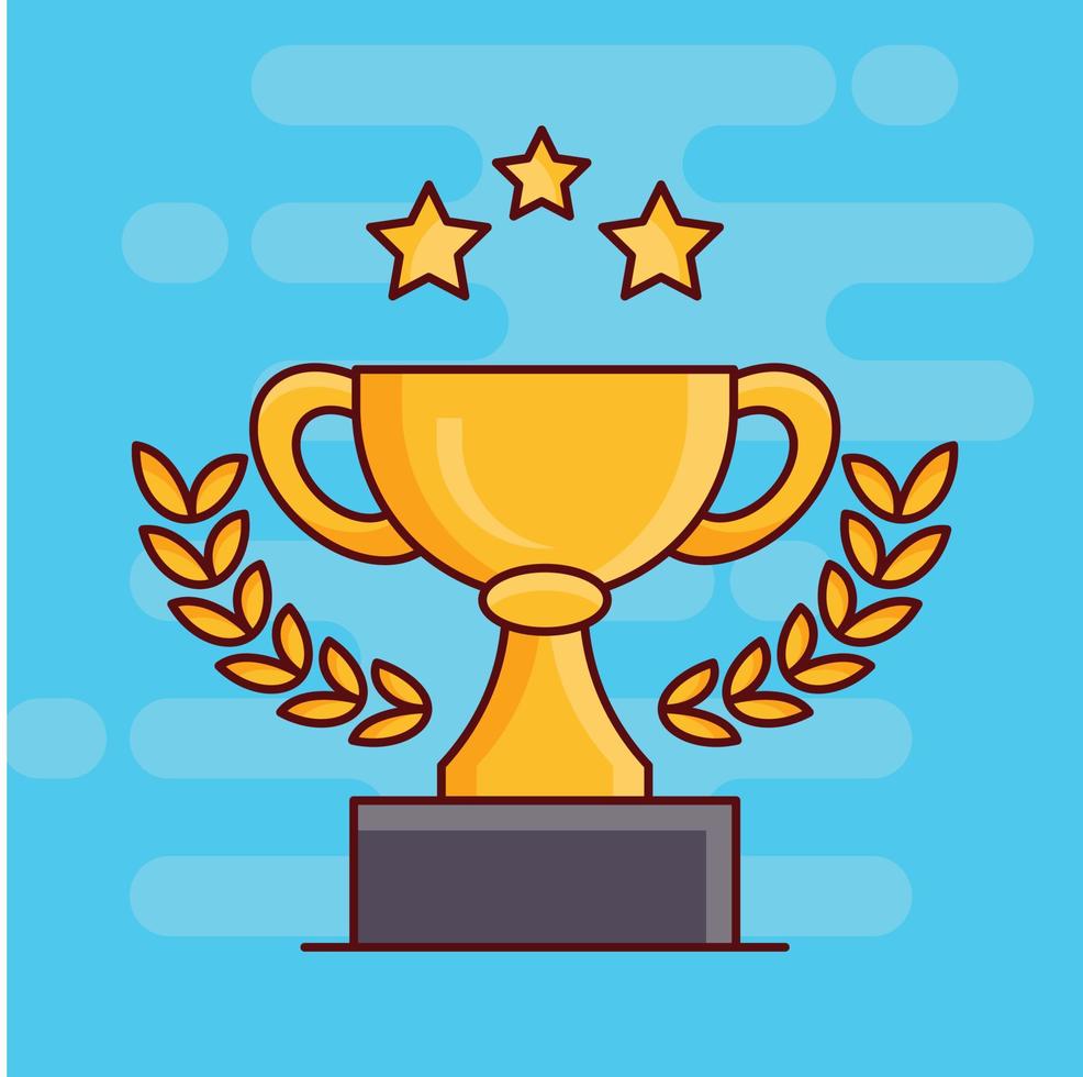 trophy vector illustration on a background.Premium quality symbols. vector icons for concept and graphic design.