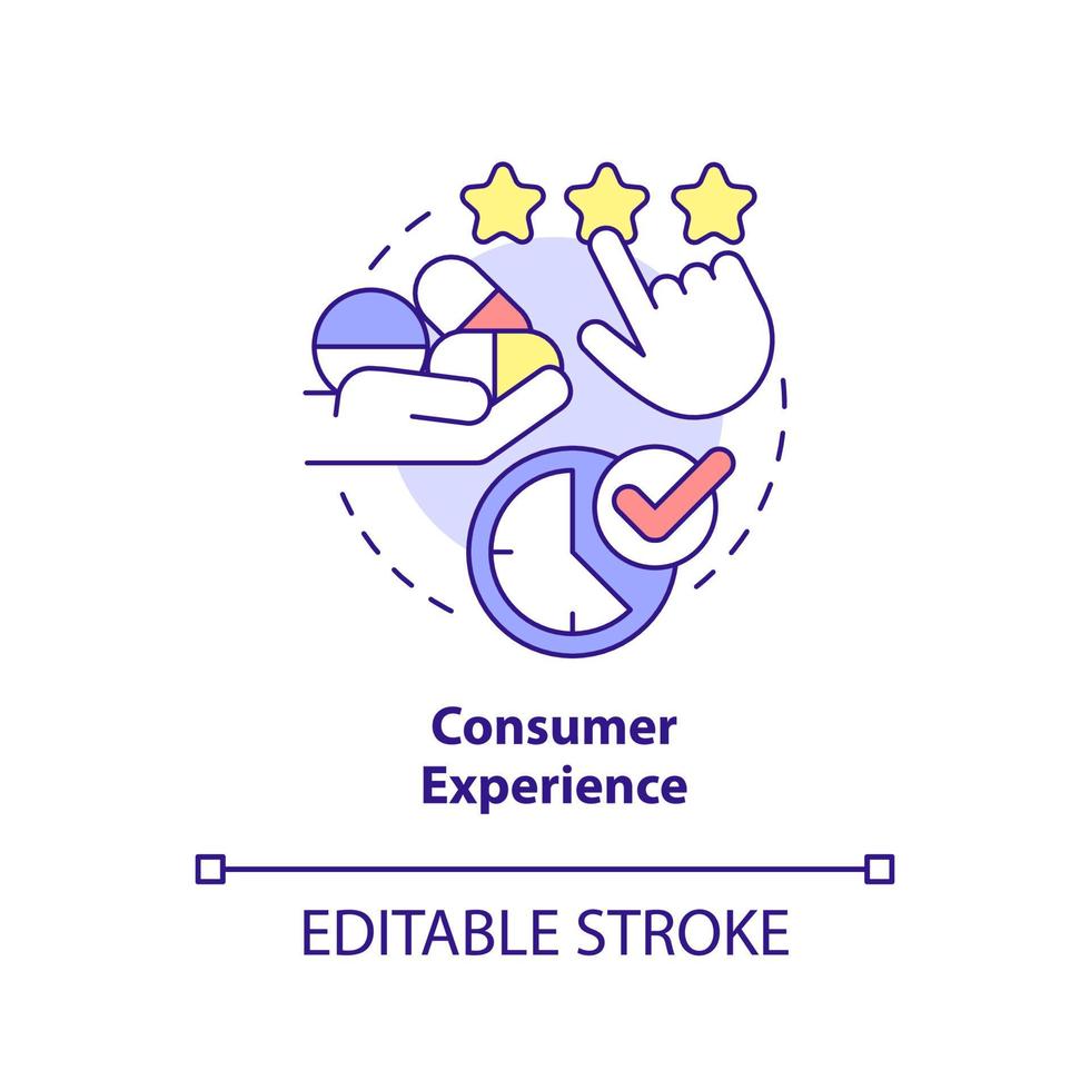 Consumer experience concept icon vector