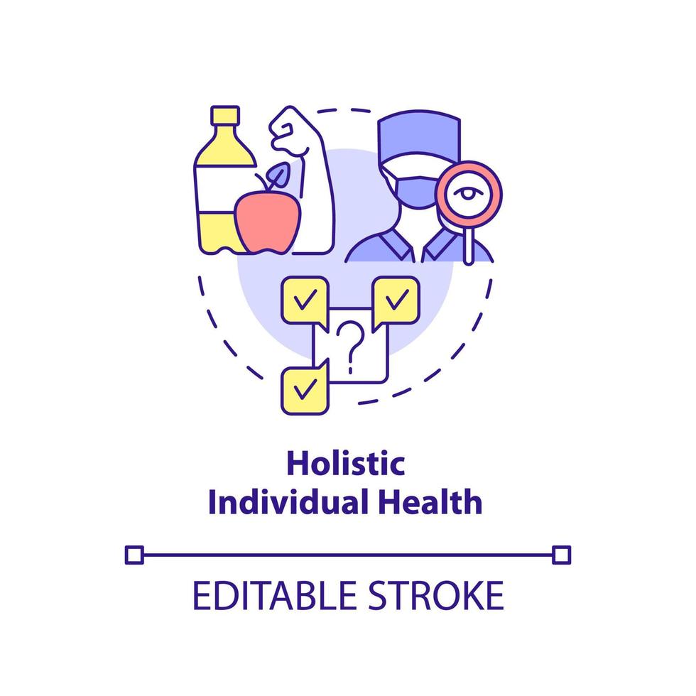 Holistic individual health concept icon vector