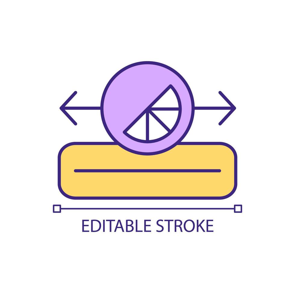 Alignment in graphic design RGB color icon vector