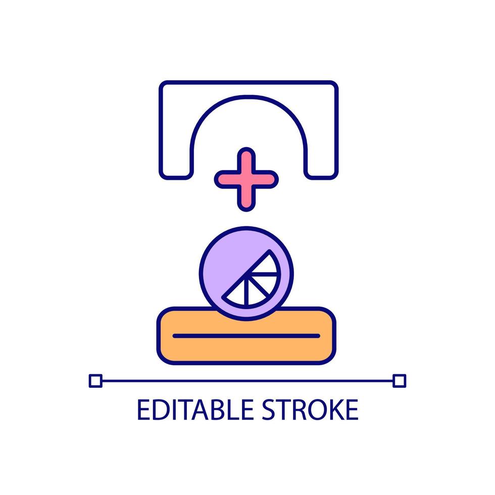 Negative space in composition design RGB color icon vector