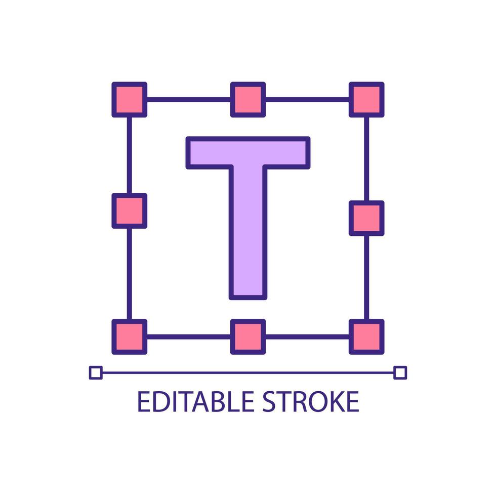 Typography service RGB color icon vector