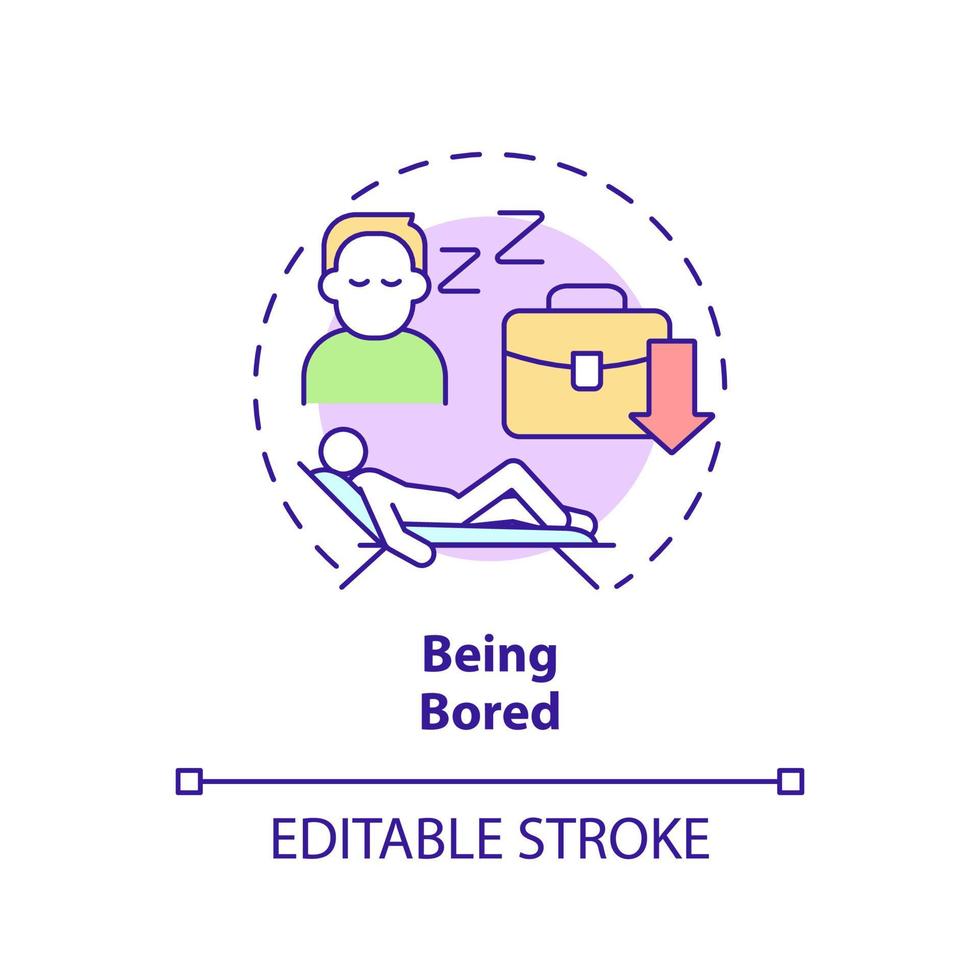 Being bored concept icon vector