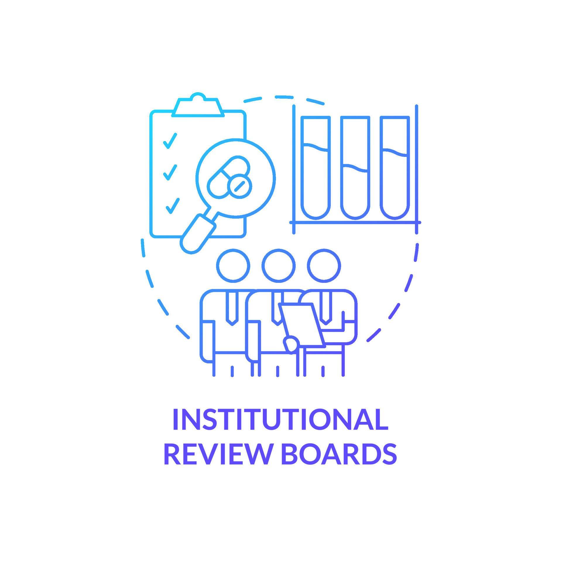 Institutional review boards blue gradient concept icon 7004305 Vector