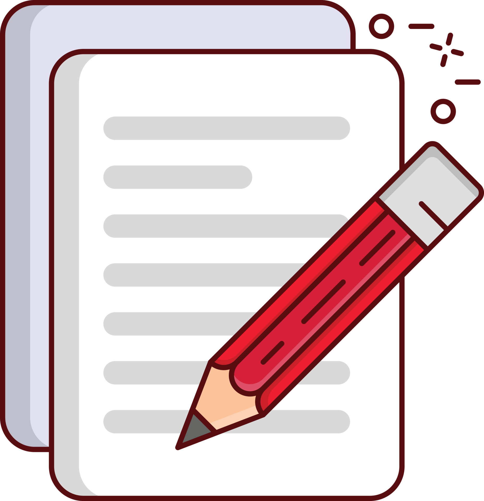paper write vector illustration on a background.Premium quality symbols