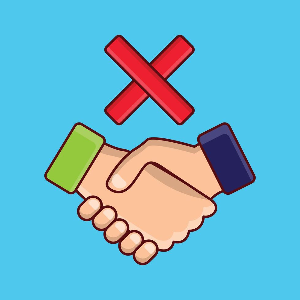 no handshake vector illustration on a background.Premium quality symbols. vector icons for concept and graphic design.