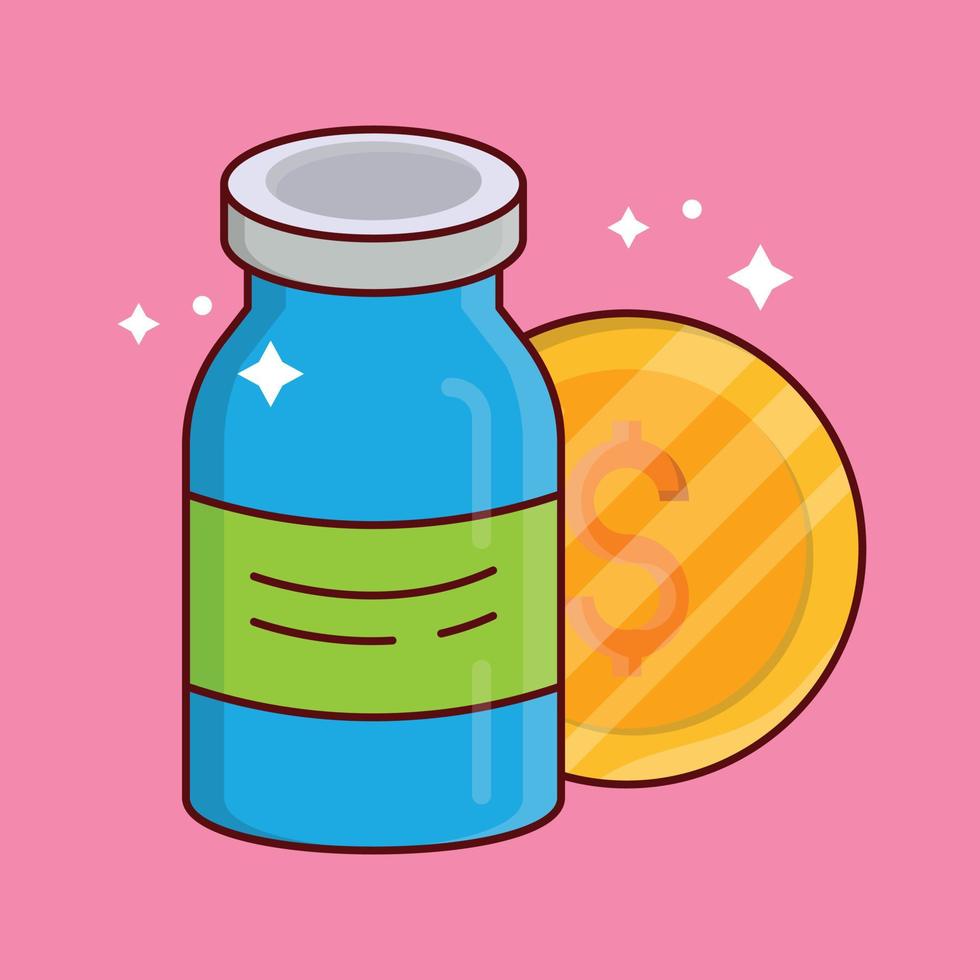 dollar vaccine vector illustration on a background.Premium quality symbols. vector icons for concept and graphic design.
