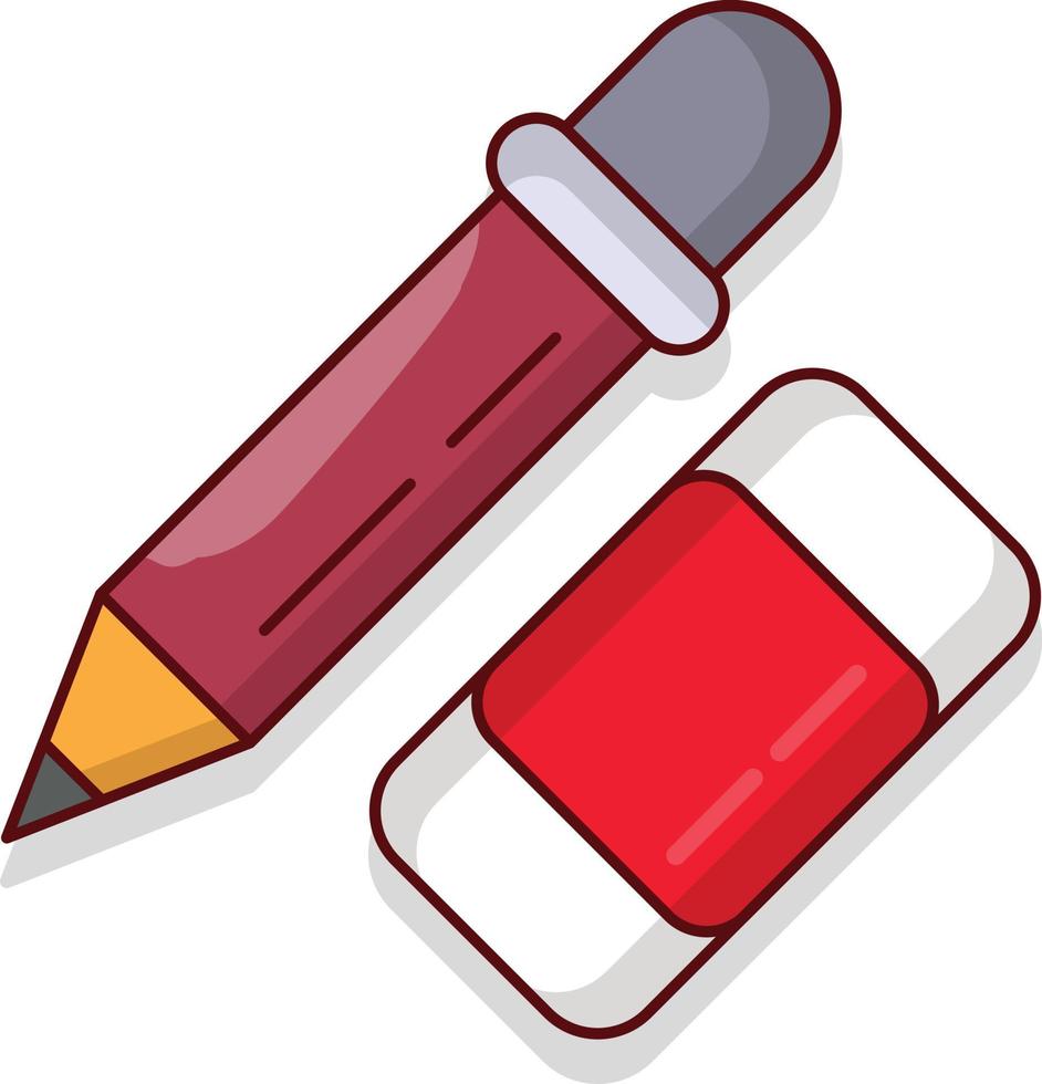 Ilustración de vector de borrador de lápiz sobre un fondo. Símbolos de calidad premium. iconos vectoriales para concepto y diseño gráfico.