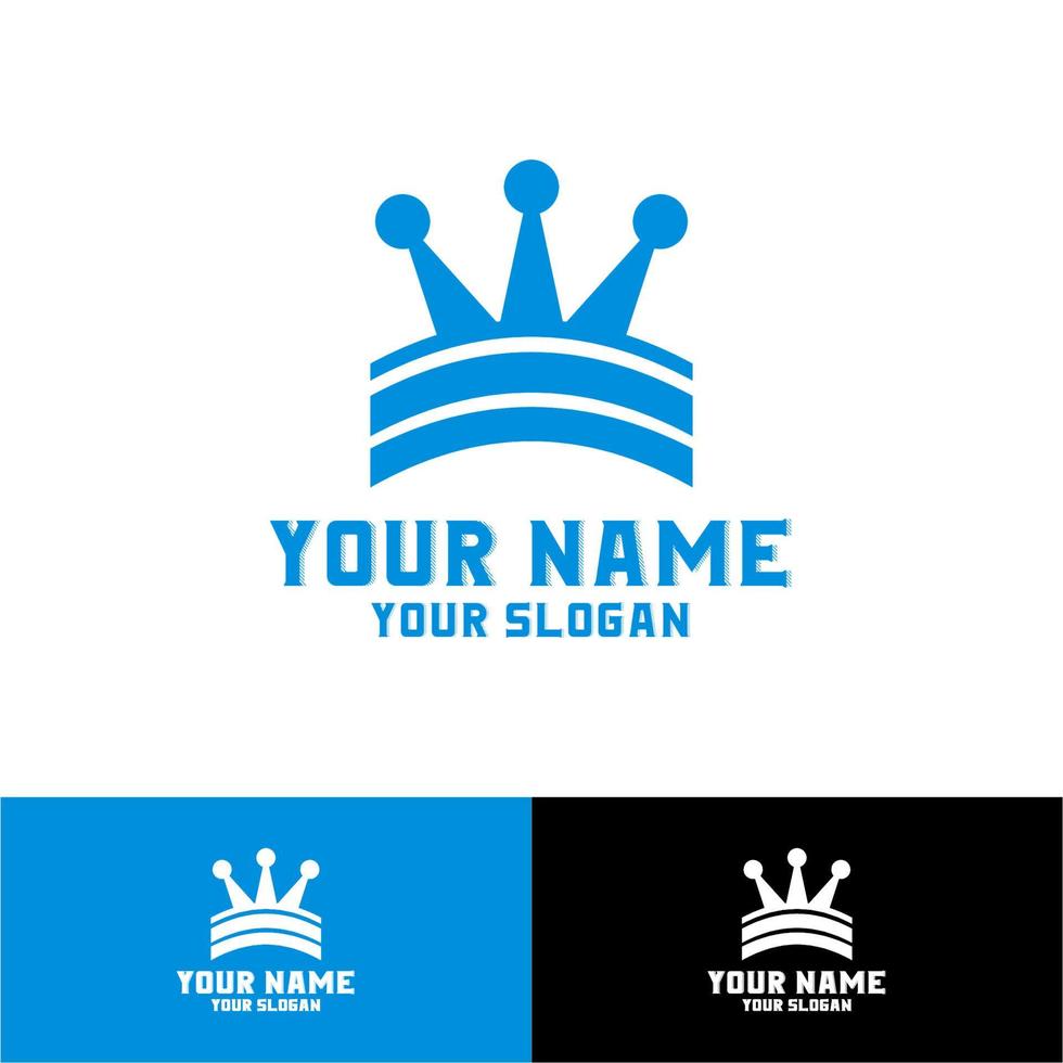 blue king head vector