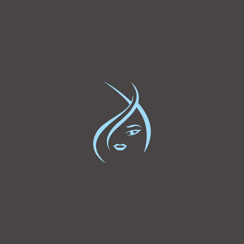 logotipo de ilustración para mujeres de belleza vector