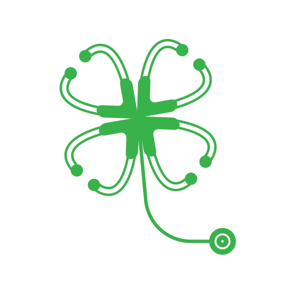 Nurse St. Patrick's Day, Shamrock Stethoscope, St. Patrick's Day Medical simple shamrock frame made of green small shamrocks leaf best for saint Patrick day vector