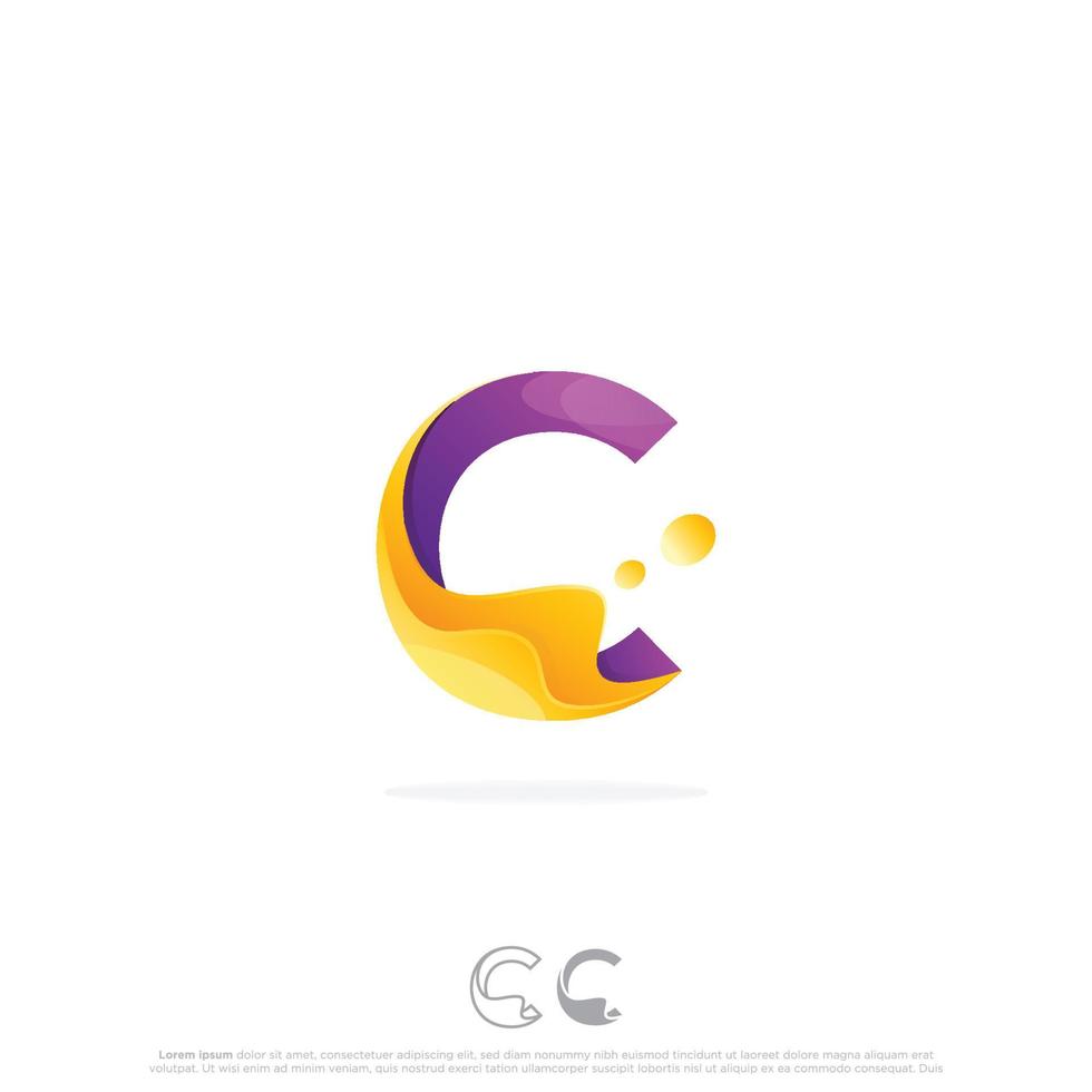 abstarct letter c logo design template vector