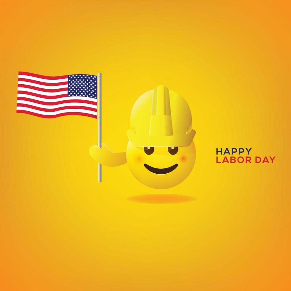 Emoticon Hold A flag vector