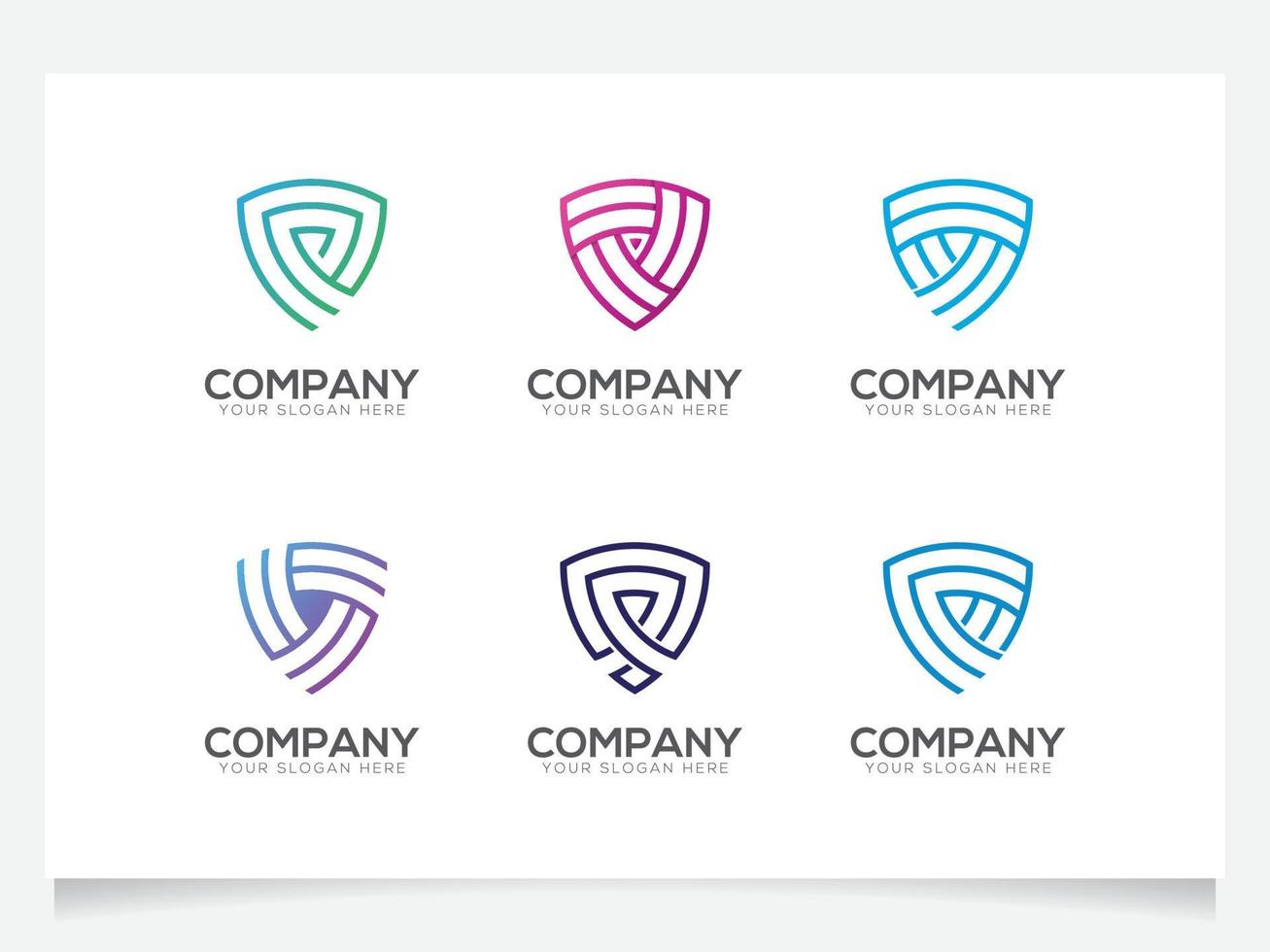 Shield Logo Minimalist Collections Template vector