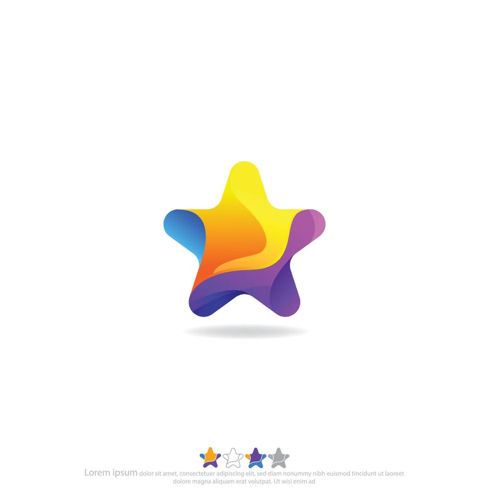 vector de diseño de logotipo colorido estrella