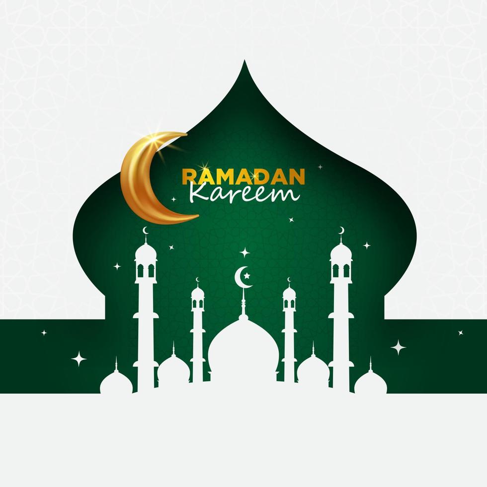 modern ramadan kareem greeting card or social media post vector