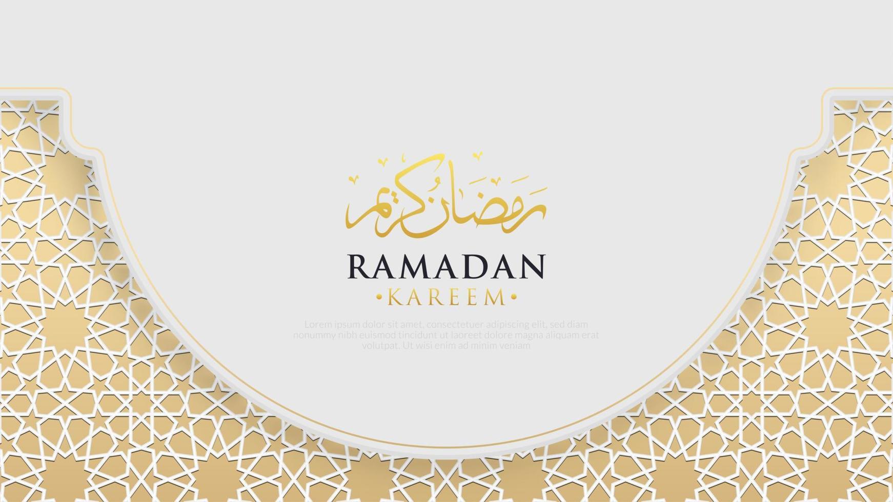 modern luxury and elegant islamic background with islamic pattern vector