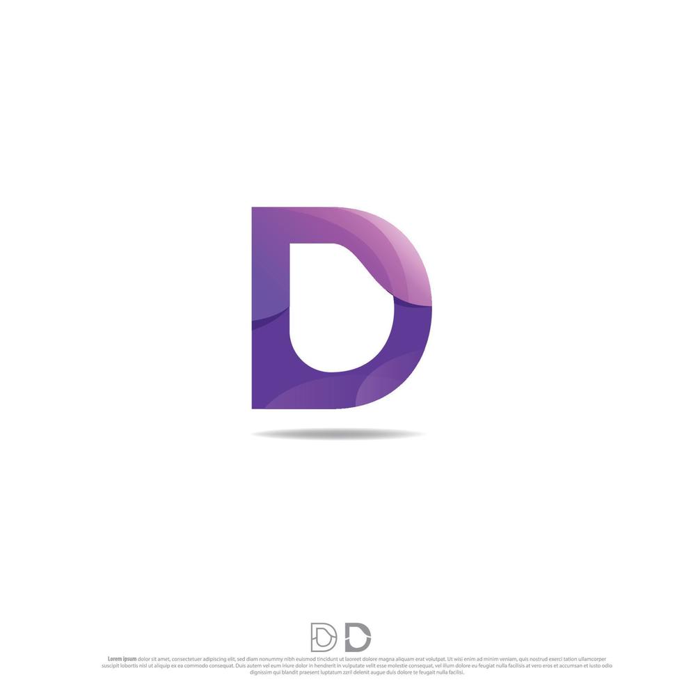 Modern Letter D Logo Design vector