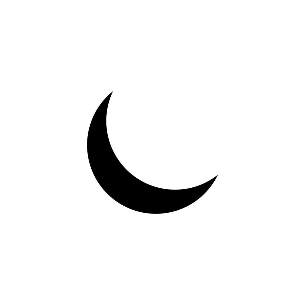 Crescent Moon Icon. Half Moon Symbol vector